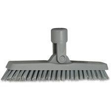 Unger SmartColor Swivel Corner Brush 8.60" Polyethylene Terephthalate (PET) Bristle - Gray - 10 / Carton