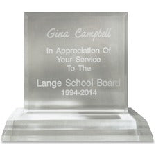 Xstamper Trinity Acrylic Award 6.5" Width x 6.3" Length - Laser Compatible - Assorted - Acrylic - 1 Each