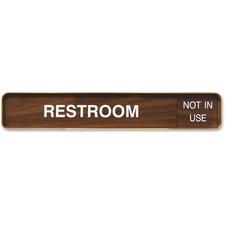 Xstamper Changeable Wall Sign 13" Width x 2" Height - Rectangular Shape - Wall Mountable - Aluminum - Gold - 1 Each