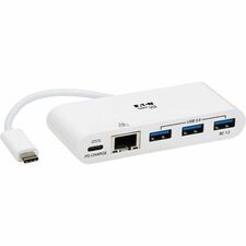 Tripp Lite series U460-003-3AG-C USB 3.1 Gen 1 USB-C Portable Hub/Adapter USB 3.1 Type C - External - 4 USB Port(s) - 1 Network (RJ-45) Port(s) - 3 USB 3.0 Port(s) - PC, ChromeOS, Mac