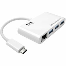 Tripp Lite series U460-003-3AG 3-Port USB 3.1 Gen 1 Portable Hub USB Type C - External - 3 USB Port(s) - 1 Network (RJ-45) Port(s) - 3 USB 3.1 Port(s)