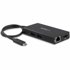 StarTech.com Docking Station for Notebook, Tablet, Monitor - 60 W - USB Type C - 1 Displays Supported - 4K - 4096 x 2160, 3840 x 2160 - 2 x USB 3.0 - 2 x USB Type-A Ports - USB Type-A - USB Type-C - 1 x RJ-45 Ports - Network (RJ-45) - 1 x HDMI Ports - HDM