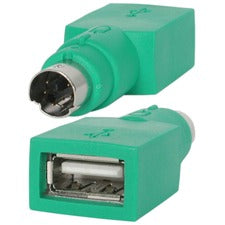 StarTech.com Replacement USB Mouse to PS/2 Adapter - F/M 1 x 4-pin Type A USB Female - 1 x 6-pin Mini-DIN (PS/2) Keyboard/Mouse Male - Nickel Connector - Green - 1 Each