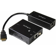 StarTech.com HDBaseT Extender Kit with Compact Transmitter - HDMI over CAT5 - Up to 4K 1 Input Device - 1 Output Device - 229.66 ft Range - 2 x Network (RJ-45) - 1 x HDMI In - 1 x HDMI Out - 4K - 4096 x 2160 - Twisted Pair - Category 7 - TAA Compliant