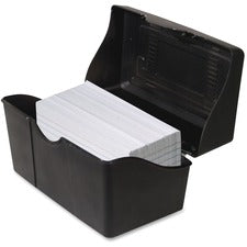 Advantus Index Card Holder Plastic - Black - 1 Each