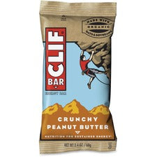 Clif Bar Crunchy Peanut Butter Energy Bar Individually Wrapped - Peanut Butter - 2.40 oz - 12 / Box