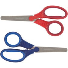 Fiskars Schoolworks 5" Kids Scissors 5" Overall Length - Left/Right - Stainless Steel - Blunted Tip - Red, Blue - 2 / Pack