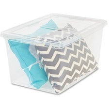 IRIS Deep Modular Snap-tight Lid Clear Box External Dimensions: 24" Length x 16.3" Width x 14" Height - 17 gal - Stackable - Clear - For Blanket, Comforter - 6 / Carton