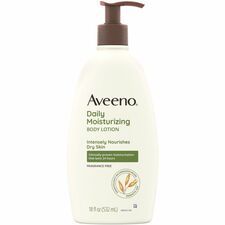 Aveeno® Daily Moisturizing Body Lotion Lotion - 18 fl oz - For Dry Skin - Applicable on Body - Moisturising, Fragrance-free, Non-greasy, Non-comedogenic, Soothing Oat, Rich Emollients, Nourishes Dry Skin, Gentle - 1 Each