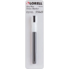 Lorell Dry/Wet-Erase Marker White Ink - 1 Each