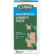 Curad Assorted Waterproof Transparent Bandages Transparent - Polyurethane - 20 / Box