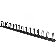 StarTech.com Vertical Cable Organizer with D-Ring Hooks - 0U - 3 ft. Cable Organizer - Black - 20U Rack Height x 2" Length - Steel - 1 Each