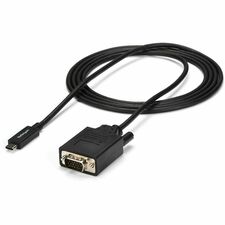 StarTech.com 2m / 6 ft USB C to VGA Cable - USB Type C to VGA - 1920 x 1200 - Black 6.56 ft USB/VGA Video Cable Adapter for Projector, Monitor, Workstation, Video Device, Chromebook, MacBook, TV, MacBook Air, MacBook Pro, iPad Pro - First End: 1 x 15-pin