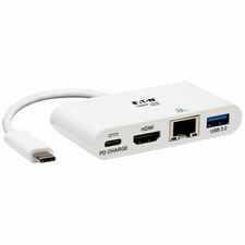 Tripp Lite series U444-06N-H4GU-C Docking Station for Notebook, Desktop PC, Tablet PC - 2 x USB Ports - 2 x USB 3.0 - Network (RJ-45) - HDMI - DisplayPort - Wired