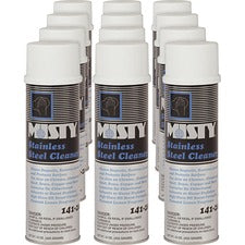 MISTY Stainless Steel Cleaner Lemon Scent - Oil Based - Silver, Black - 12 / Carton