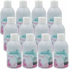 TimeMist Metered 30-Day Baby Powder Scent Refill Spray - 6000 ft³ - 5.3 fl oz (0.2 quart) - Baby Powder - 30 Day - Long Lasting, Odor Neutralizer - 12 / Carton