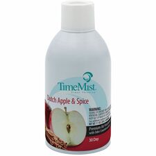 TimeMist Metered 30-Day Dutch Apple/Spice Scent Refill Spray - 6000 ft³ - 6.6 fl oz (0.2 quart) - Dutch Apple & Spice - 30 Day - Long Lasting, Odor Neutralizer - 12 / Carton