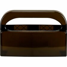 Impact Toilet Seat Cover Dispenser Half-fold - 2 x Toilet Seat Cover Half-fold - Plastic - Smoke Gray - Transparent, Durable - 1 Each