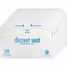 Impact Toilet Seat Covers Half-fold - White - Paper - 250/Pack - 20 / Carton