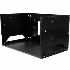 StarTech.com Wall-Mount Server Rack with Built-in Shelf - Solid Steel - 4U For Server, LAN Switch, Patch Panel, A/V Equipment, Computer - 4U Rack Height x 17.80" Rack Width x 18" Rack Depth - Wall Mountable - Black - Steel - 75 lb Maximum Weight Capacity
