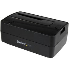 StarTech.com Drive Dock SATA/600 - USB 3.1 Type B, eSATA Host Interface - UASP Support External - Black Hot Swappable Bays - 1 x Total Bay - 1 x 2.5"/3.5" Bay - Plastic