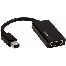 StarTech.com Mini DisplayPort to HDMI Adapter - 4K mDP to HDMI Converter - UHD 4K 60Hz 1 x 20-pin Mini DisplayPort 1.2 Digital Audio/Video - Male - 1 x 19-pin HDMI 2.0 Digital Audio/Video - Female - Nickel Connector - Black - 1 Each