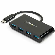 StarTech.com 4-Port USB 3.0 Hub - USB-C to 4x USB-A - Bus Powered USB Type C - External - 4 USB Port(s) - 4 USB 3.0 Port(s) - Mac