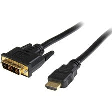 StarTech.com 10 ft HDMI to DVI-D Cable - M/M 10 ft DVI/HDMI Video Cable Adapter for Video Device, LCD TV, Projector, Plasma, HDTV, DVD Player, Set-top Box, Monitor - First End: 1 x 19-pin HDMI Digital Audio/Video - Male, Digital Audio/Video - Male - Secon