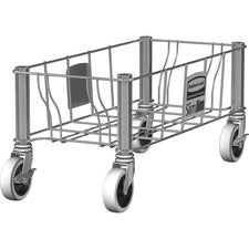 Rubbermaid Commercial 1968468 Slim Jim Stainless Steel Single Dolly for Slim Jim Containers 100 lb Capacity - 3" Caster Size - Stainless Steel - 20.40" Length x 9.30" Width x 9" Height - Satin Stainless - 1 Each