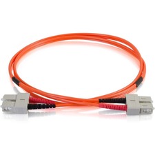 C2G Duplex Fiber Patch Cable 6.56 ft Fiber Optic Network Cable - First End: 2 x SC Network - Male - Second End: 2 x SC Network - Male - Patch Cable - Orange - 1 Each