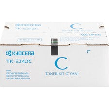 Kyocera TK-5242C Original Laser Toner Cartridge - Cyan - 1 Each 3000 Pages