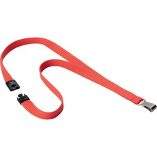 DURABLE Premium Textile Lanyard Coral - 10 / Box