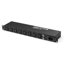 StarTech.com 8-Outlet PDU IEC 60320 C20 - 8 x IEC 60320 C13 - 120 V AC, 230 V AC - 1920 W - 1U - Horizontal - Rack-mountable