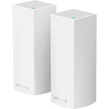 Linksys Velop Wi-Fi 5 IEEE 802.11ac Ethernet Wireless Router 2.40 GHz ISM Band - 5 GHz UNII Band - 6 x Antenna(6 x Internal) - 275 MB/s Wireless Speed - 2 x Broadband Port - Gigabit Ethernet - Desktop