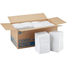 Dixie 1/4-Fold Beverage Napkin 1 Ply - 9.50" Width x 9.50" Length - White - Paper - 500/Pack - 8 / Carton