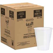 Solo Galaxy 7 oz Plastic Cold Cups 7 fl oz - Translucent - Plastic, Polystyrene - Cold Drink - 100/Bag - 25 / Carton