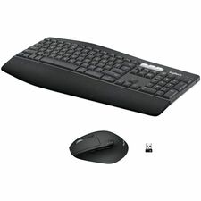 Logitech MK850 Performance Wireless Keyboard and Mouse Combo USB Wireless Bluetooth/RF Keyboard - USB Wireless Bluetooth/RF Mouse - Optical - 1000 dpi - 8 Button - Scroll Wheel - AAA, AA - Compatible with Desktop Computer, Smartphone, Notebook, Tablet for