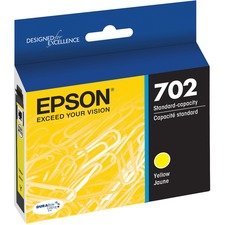 Epson DURABrite Ultra T702 Original Standard Yield Inkjet Ink Cartridge - Yellow - 1 Each 300 Pages
