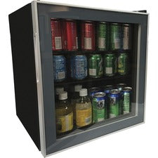 Avanti 1.6 cubic foot Beverage Cooler 1.60 ft³ - Auto-defrost - Undercounter - Reversible - 1.60 ft³ Net Refrigerator Capacity - 120 V AC - 265 kWh per Year - Black - Freestanding