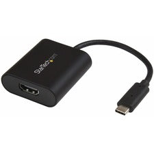 StarTech.com USB-C to HDMI Adapter - 4K 60Hz 1 x 24-pin Type C USB Male - 1 x 19-pin HDMI Digital Audio/Video Female - 3840 x 2160 Supported - Black - 1 Each - TAA Compliant