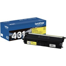 Brother TN431Y Original Standard Yield Laser Toner Cartridge - Yellow - 1 Each 1800 Pages