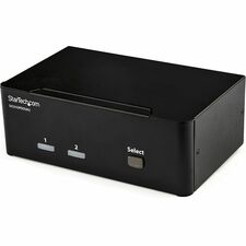StarTech.com 2 Port DisplayPort Dual-Monitor KVM Switch - DisplayPort KVM - 4K 60 Hz 2 Computer(s) - 1 Local User(s) - 4K - 3840 x 2160 - 6 x USB - USB 2.0 - 6 x DisplayPort - Desktop - TAA Compliant