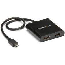StarTech.com USB-C to HDMI Multi-Monitor Splitter - 2-Port MST Hub 3840 × 2160 - 2 x HDMI Out - USB - Plastic