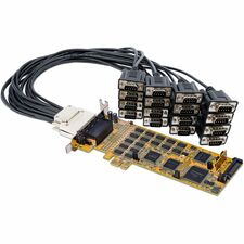 StarTech.com 16-Port Low-Profile Serial Card - RS232 - PCI Express PCI Express x1 - 16 x DB-9 RS-232 - Serie - Plug-in Card - TAA Compliant