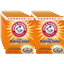 Arm & Hammer Pure Baking Soda 16 oz (1 lb) - Environmentally Friendly, Deodorize - White - 24 / Carton