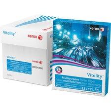 Xerox Vitality Multipurpose Printer Paper - White 92 Brightness - 90% Opacity - Letter - 8 1/2" x 11" - 20 lb Basis Weight - White - 500/Pack - 400 / Pallet