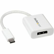 StarTech.com USB-C to DisplayPort Adapter - 4K 60Hz - White 1 x 24-pin USB Type C - Male - 1 x 20-pin DisplayPort 1.2 Digital Audio/Video - Female - White - 1 Each