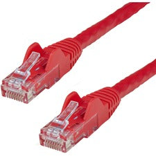 StarTech.com Cat. 6 Network Cable 20 ft Category 6 Network Cable for Network Device, Workstation, Hub - First End: 1 x RJ-45 Network - Male - Second End: 1 x RJ-45 Network - Male - 10 Gbit/s - Patch Cable - Gold Plated Connector - CMG - 24 AWG - Red - 1 E