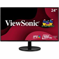 ViewSonic Value VA2459-smh 24" Class Full HD LED Monitor - 16:9 - Black 23.8" Viewable - In-plane Switching (IPS) Technology - LED Backlight - 1920 x 1080 - 16.7 Million Colors - FreeSync - 250 Nit - 4 ms - 100 Hz Refresh Rate - Speakers - HDMI - VGA
