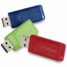 Microban 32GB Store 'n' Go USB Flash Drive - 3pk - Red, Green, Blue 32 GB - USB 2.0 Type A - Blue, Green, Red - Lifetime Warranty - 3 / Pack